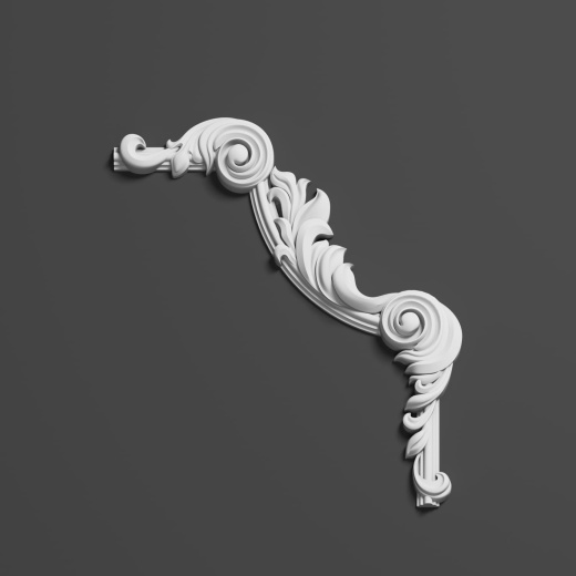 Угловой элемент гипсовый ДЭЛГ 001-1Б