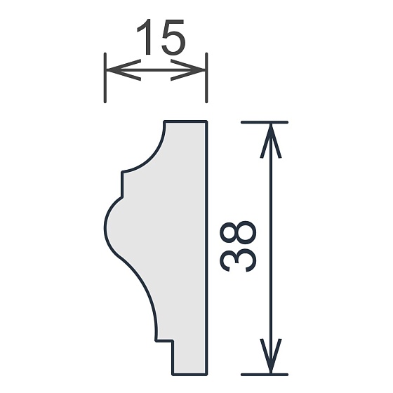 Молдинг гипсовый ЛГ 010 1