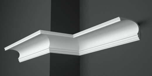 Карниз потолочный гипсовый гладкий КГ 129