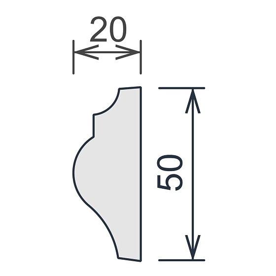 Молдинг гипсовый ЛГ 022