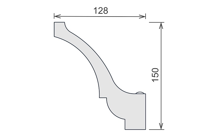 Карниз потолочный гипсовый с подсветкой КГС 048