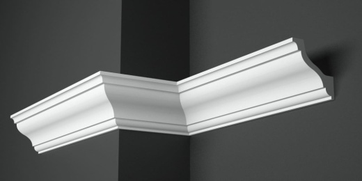 Карниз потолочный гипсовый гладкий КГ 060