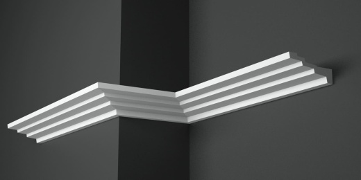 Карниз потолочный гипсовый гладкий КГ 041 2