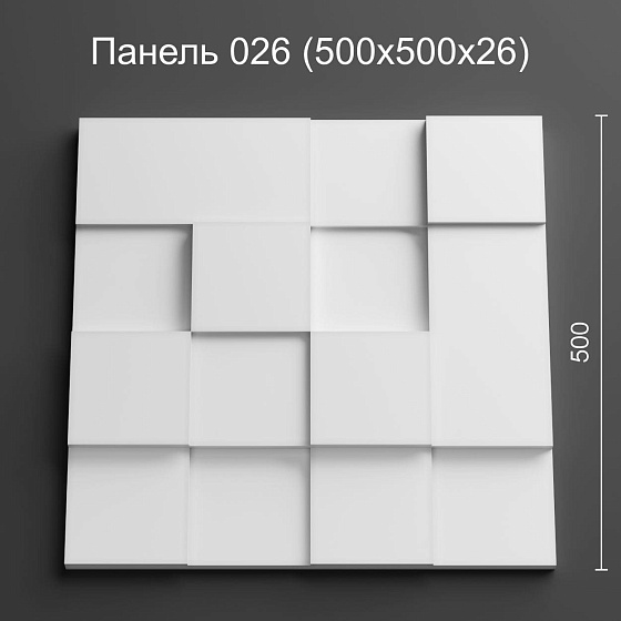3D панель гипсовая 026
