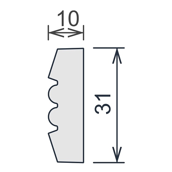 Молдинг гипсовый ЛГ 009 8 