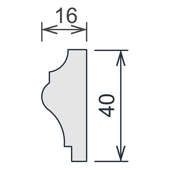 Молдинг гипсовый ЛГ 012 1
