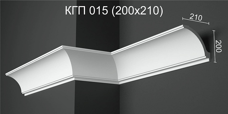 Карниз потолочный гипсовый высокий КГП 015