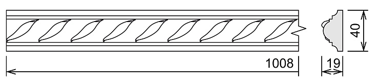 Фриз гипсовый ЛЛ 006