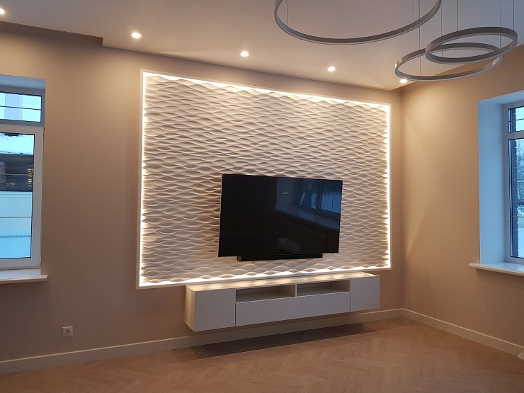 3D панель гипсовая 009