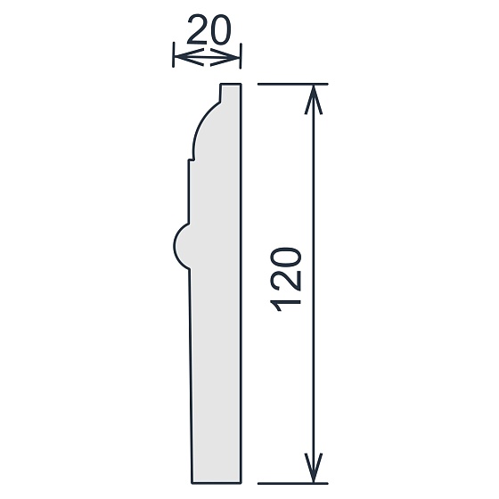 Молдинг гипсовый ЛГ 075