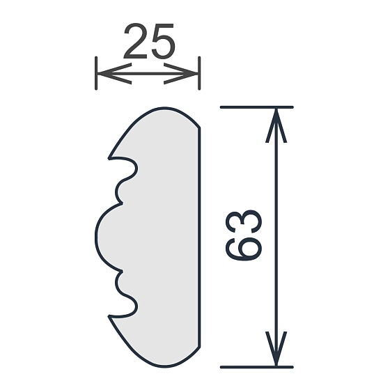 Молдинг гипсовый ЛГ 039