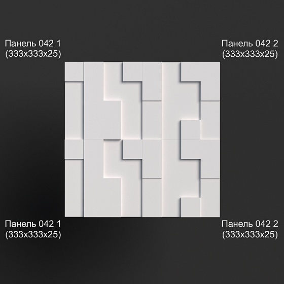 3D панель гипсовая 042 2 