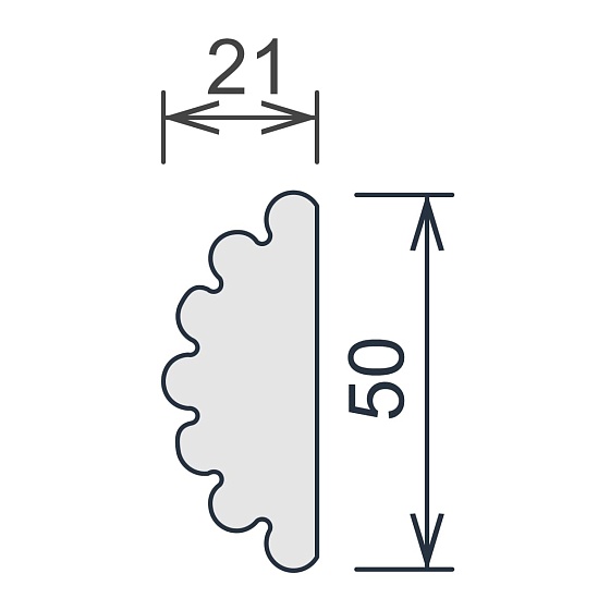 Молдинг гипсовый ЛГ 025 2
