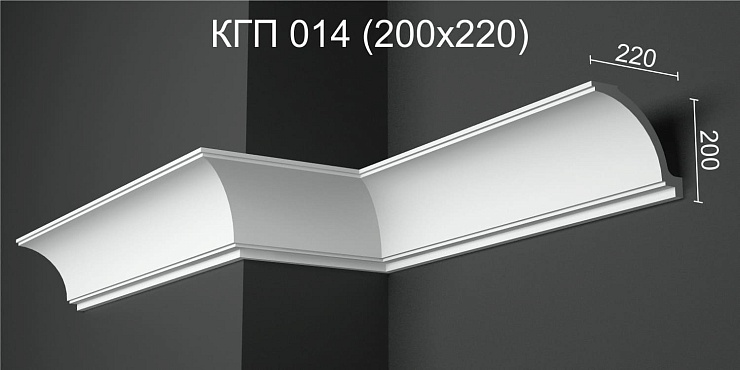 Карниз потолочный гипсовый высокий КГП 014