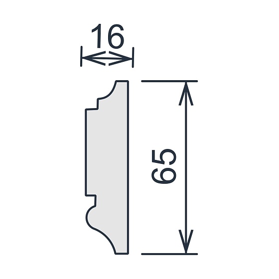 Молдинг гипсовый ЛГ 043