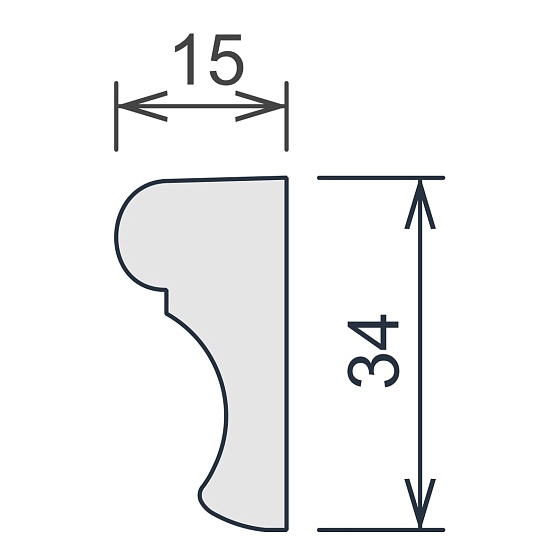 Молдинг гипсовый ЛГ 009 3