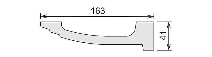 Карниз потолочный гипсовый гладкий КГ 006 1