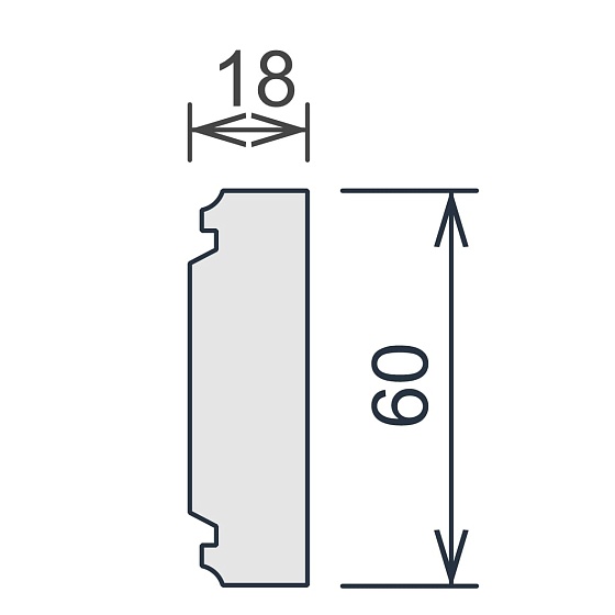 Молдинг гипсовый ЛГ 039 1