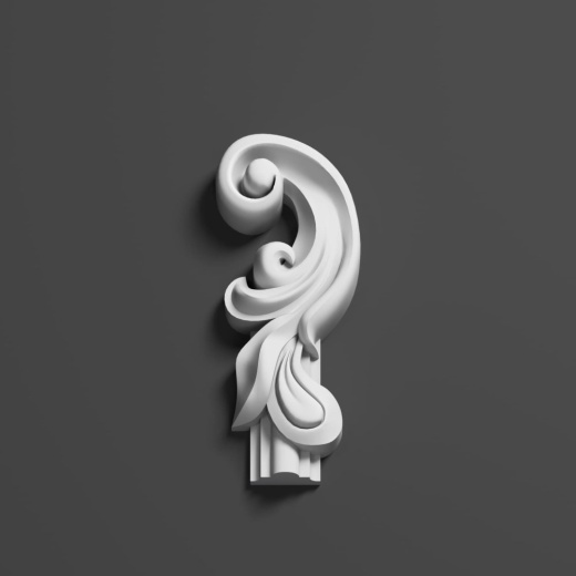 Угловой элемент гипсовый ДЭЛГ 001-2Б