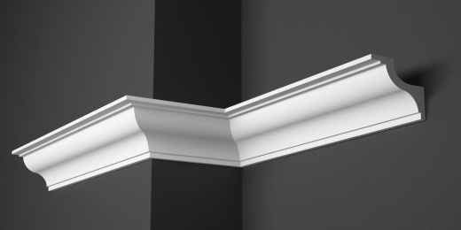 Карниз потолочный гипсовый гладкий КГ 017