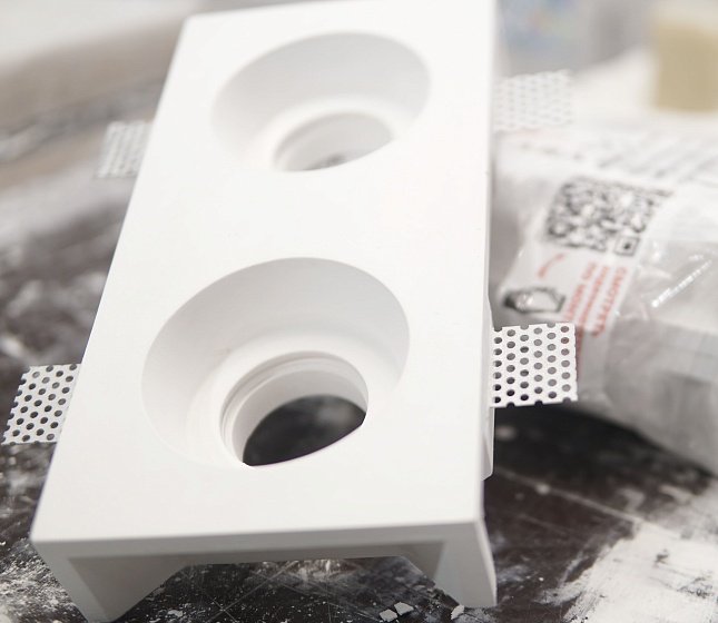 Светильник встраиваемый точечный гипсовый KVADRO 003 Duo