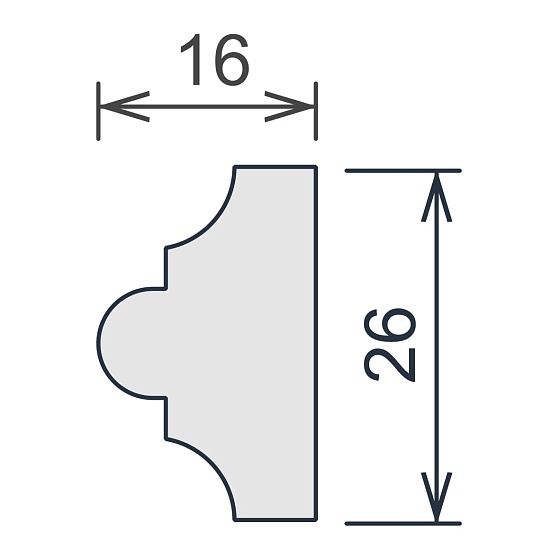 Молдинг гипсовый ЛГ 005