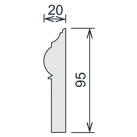 Молдинг гипсовый ЛГ 060