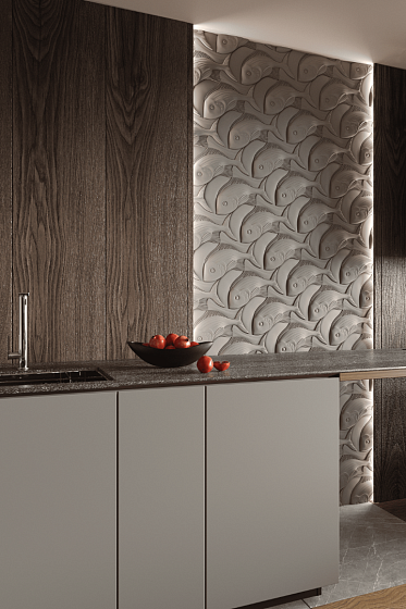 3D панель гипсовая 098