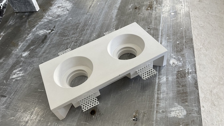 Светильник встраиваемый точечный гипсовый KVADRO 003 Duo