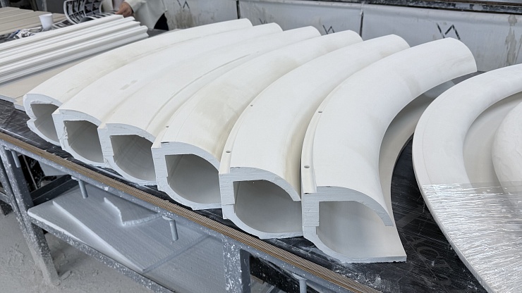 Светильник радиусный встраиваемый стеновой гипсовый WALL 006 Rad