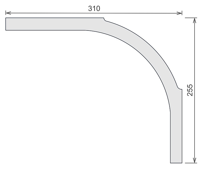 Карниз потолочный гипсовый высокий КГП 019