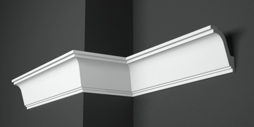 Карниз потолочный гипсовый гладкий КГ 107