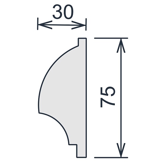 Молдинг гипсовый ЛГ 047