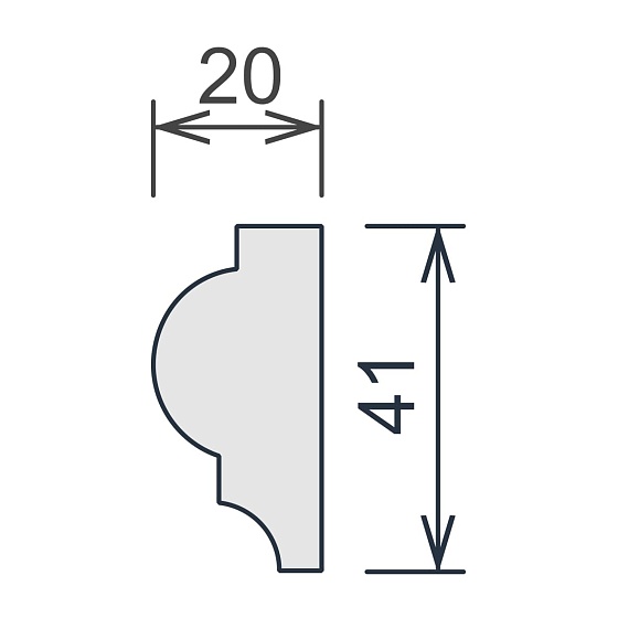 Молдинг гипсовый ЛГ 120 