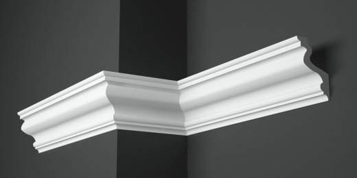 Карниз потолочный гипсовый гладкий КГ 041