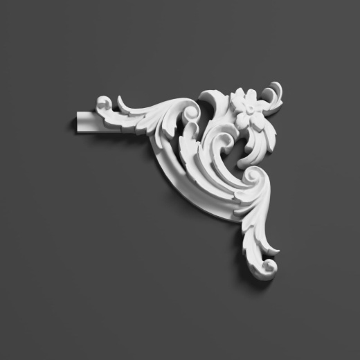 Угловой элемент гипсовый ДЭЛГ 003 4-3Б