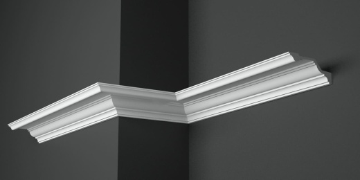 Карниз потолочный гипсовый гладкий КГ 055