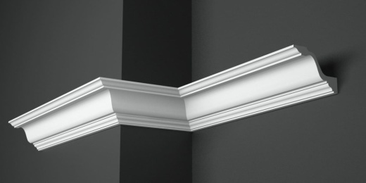 Карниз потолочный гипсовый гладкий КГ 075