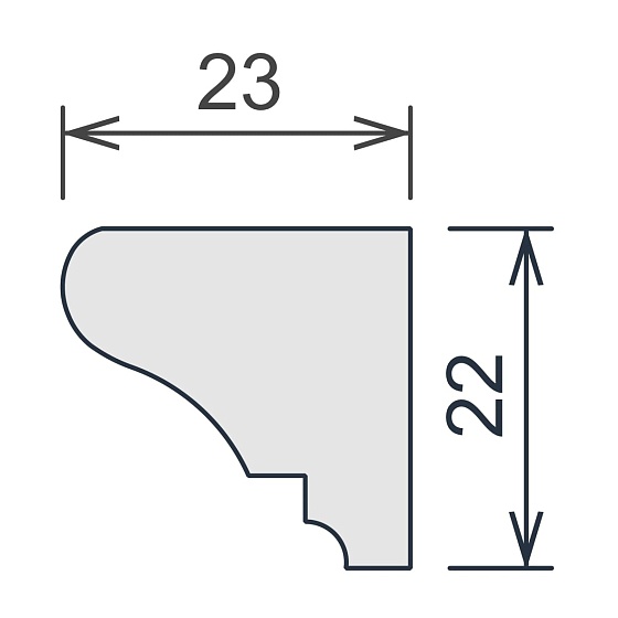 Молдинг гипсовый ЛГ 003 1