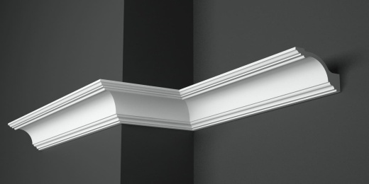 Карниз потолочный гипсовый гладкий КГ 052