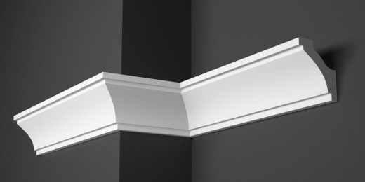 Карниз потолочный гипсовый гладкий КГ 022