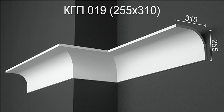 Карниз потолочный гипсовый высокий КГП 019