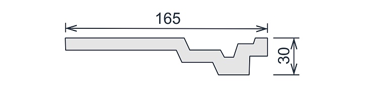 Карниз потолочный гипсовый гладкий КГ 002 3