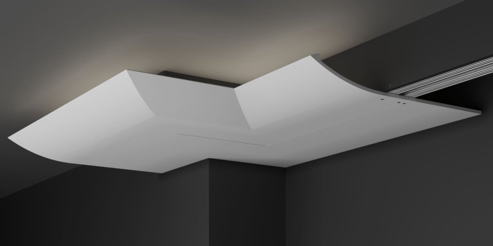 Карниз потолочный гипсовый с подсветкой КГС 004 1