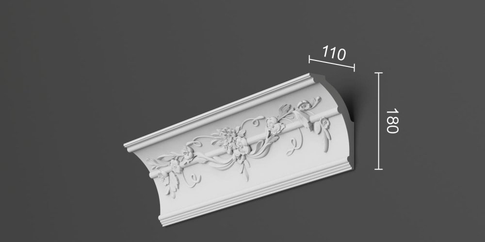 Карниз потолочный гипсовый лепной КЛ 027