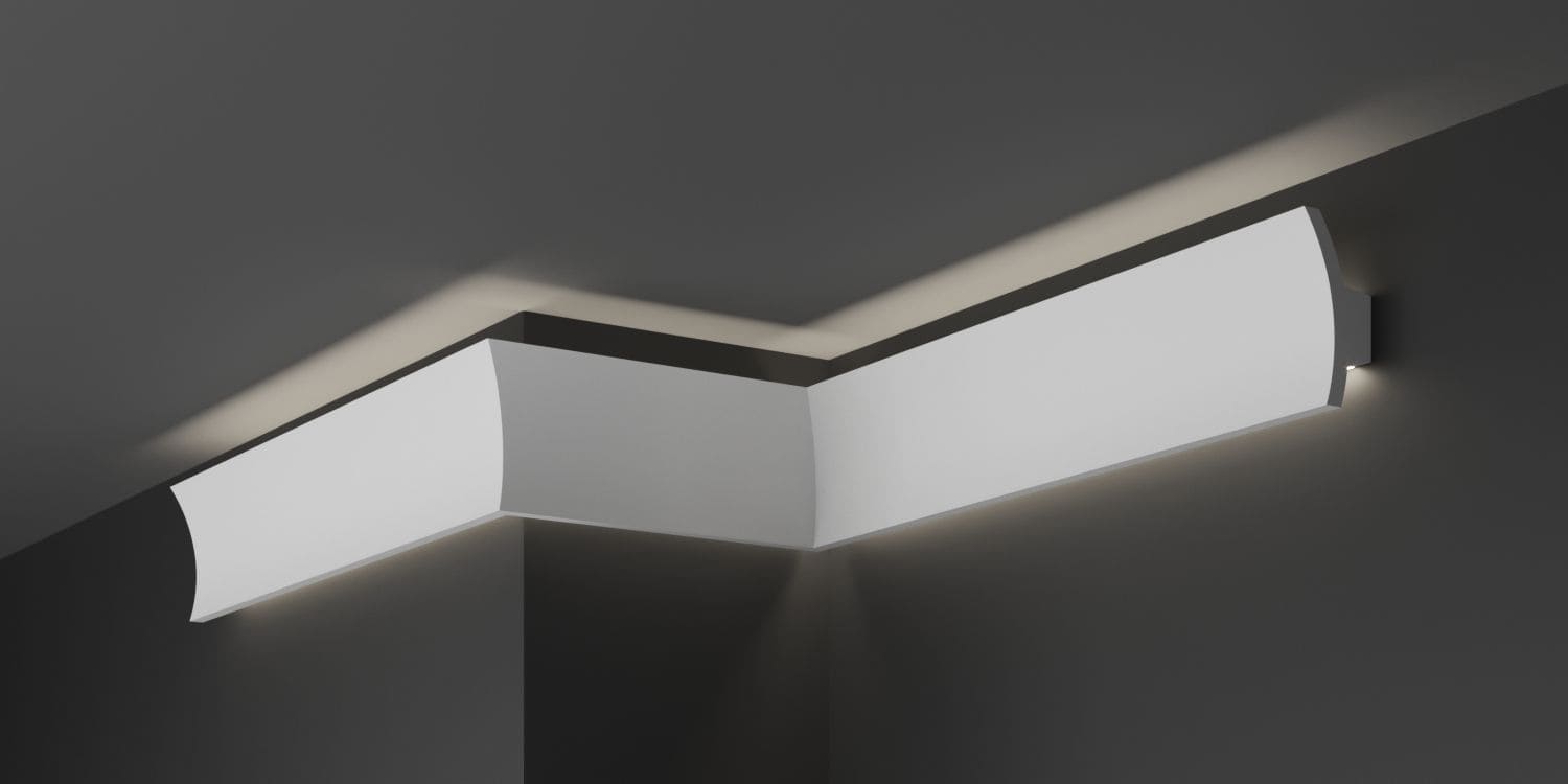 Карниз потолочный гипсовый с подсветкой КГС 005