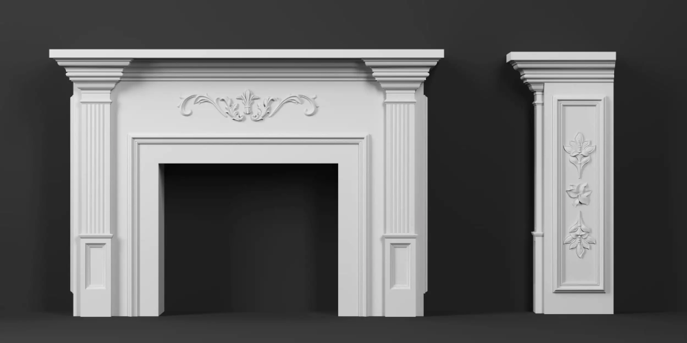 Комплект гипсового декора для Камина 001