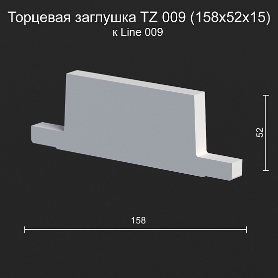 Торцевая заглушка TZ 009 к Line 009