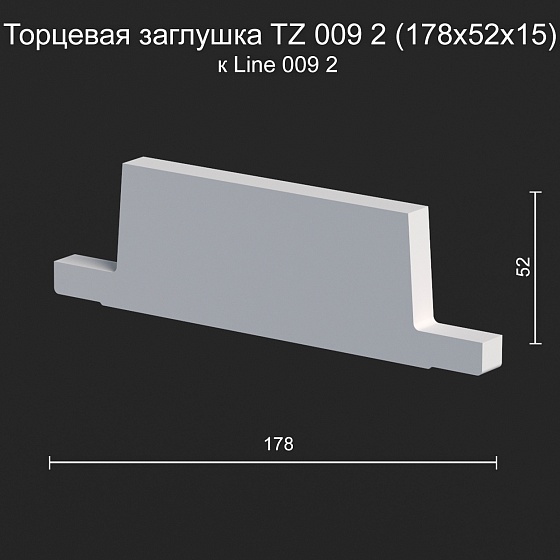 Торцевая заглушка TZ 009 2 к Line 009 2