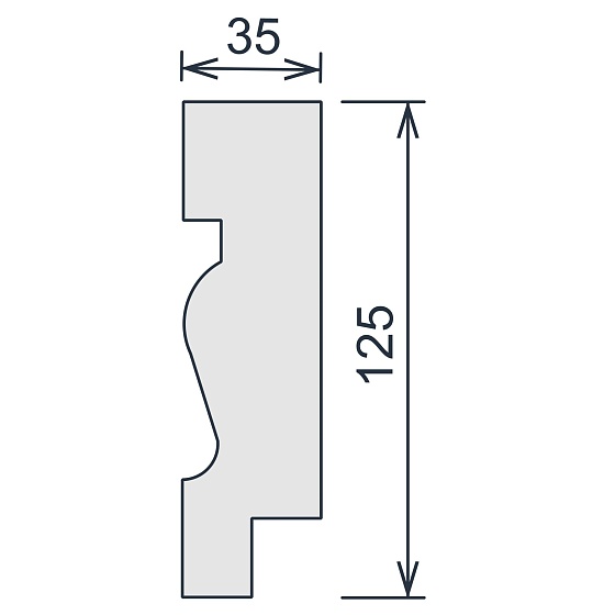Молдинг гипсовый ЛГ 077 2